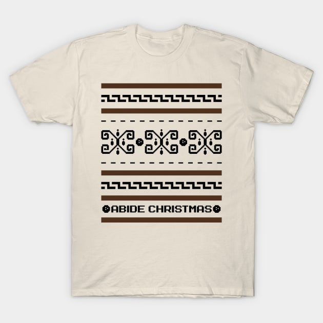 The Dude Abides Christmas - Big Lebowski Ugly Sweater, Christmas Sweater & Holiday Sweater T-Shirt by RetroReview